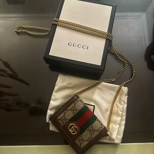Gucci ophidia small mini wallet on a chain crossbody
